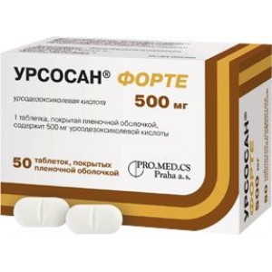 УРСОСАН ФОРТЕ 500МГ. №50 ТАБ. П/П/О /ПРО.МЕД.ЦС/ УРСОСАН ФОРТЕ 500МГ. №50 ТАБ. П/П/О /ПРО.МЕД.ЦС/